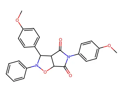 3,5-bis(4-methoxyphenyl)-2-phenyl-hexahydro-2H-pyrrolo[3,4-d][1,2]oxazole-4,6-dione structure