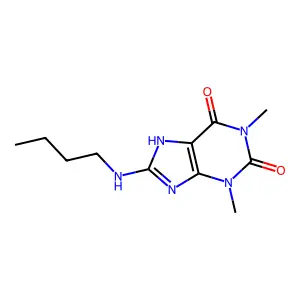 8-(butylamino)-1,3-dimethyl-1H-purine-2,6(3H,7H)-dione structure
