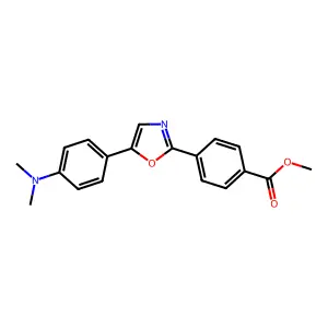 Methyl 4-{5-[4-(dimethylamino)phenyl]-1,3-oxazol-2-yl}benzoate structure