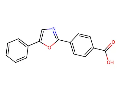 Benzoic acid, 4-(5-phenyl-2-oxazolyl)- structure