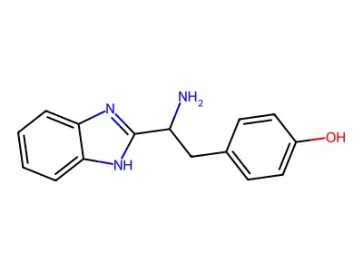 4-[2-amino-2-(1H-1,3-benzodiazol-2-yl)ethyl]phenol structure