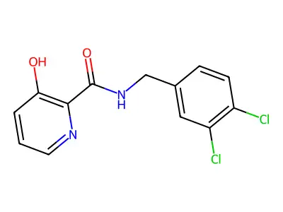 2-Pyridinecarboxamide,n-[(3,4-dichlorophenyl)methyl]-3-hydroxy- structure