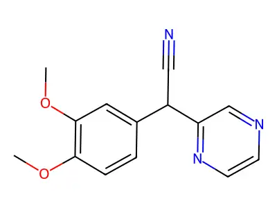 2-(3,4-Dimethoxyphenyl)-2-(pyrazin-2-YL)acetonitrile structure
