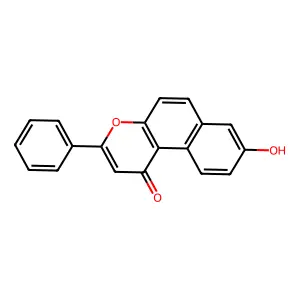 8-Hydroxy-3-phenyl-1H-naphtho[2,1-b]pyran-1-one structure