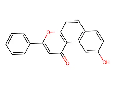 9-Hydroxy-3-phenyl-1H-naphtho[2,1-b]pyran-1-one structure