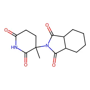 2-[(3S)-3-methyl-2,6-dioxo-3-piperidyl]isoindoline-1,3-dione structure