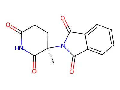 1H-Isoindole-1,3(2H)-dione, 2-(3-methyl-2,6-dioxo-3-piperidinyl)-, (R)- structure