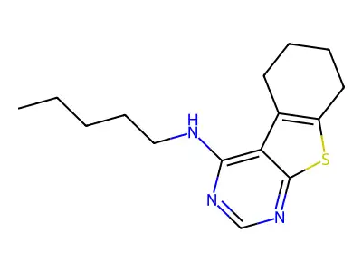 N-pentyl-5,6,7,8-tetrahydro[1]benzothieno[2,3-d]pyrimidin-4-amine structure