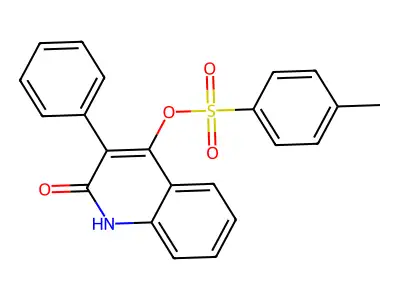 2(1H)-Quinolinone, 4-[[(4-methylphenyl)sulfonyl]oxy]-3-phenyl- structure