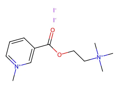 Pyridinium, 3-carboxy-1-methyl-, iodide, ester with choline iodide structure