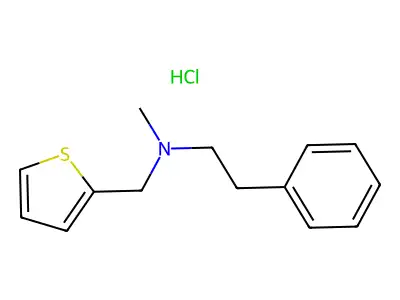 2-Thenylamine, alpha-benzyl-N,N-dimethyl-, hydrochloride structure