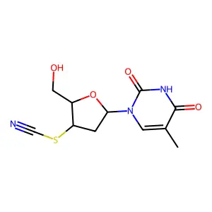 Thymidine, 3'-thio-, 3'-cyanate structure