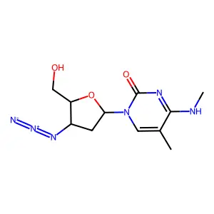 3'-Azido-2',3'-dideoxy-N4, 5-dimethylcytidine structure