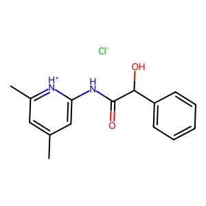 Mandelamide, N-(4,6-dimethyl-2-pyridyl)-, hydrochloride structure