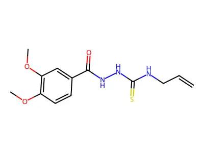 N-allyl-2-(3,4-dimethoxybenzoyl)hydrazinecarbothioamide structure