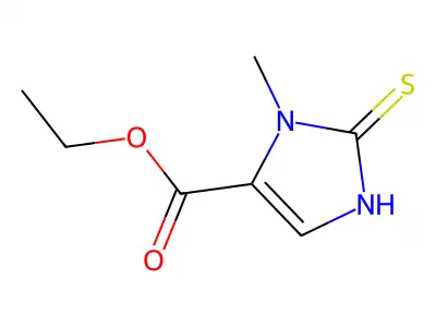 Ethyl 2,3-dihydro-3-methyl-2-thioxo-1H-imidazole-4-carboxylate structure