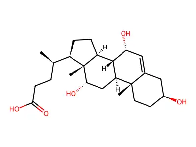 3,7,12-Trihydroxy-5-cholenoic acid structure
