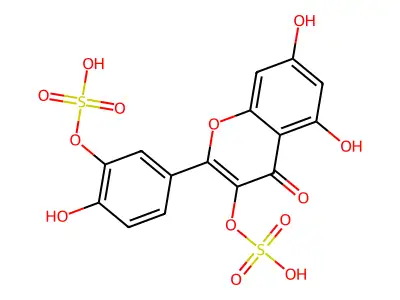 Quercetin 3,3'-bissulfate structure