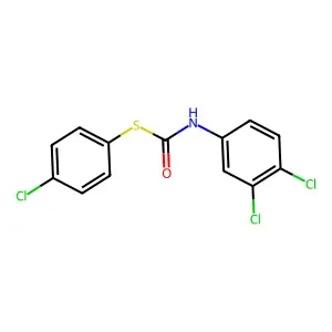 S-(4-Chlorophenyl) N-(3,4-dichlorophenyl)thiocarbamate structure