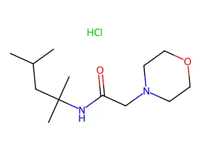 4-Morpholineacetamide, N-(1,1,3-trimethylbutyl)-, hydrochloride structure