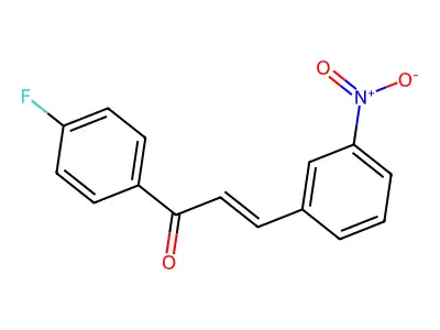 3-Nitro-4'-fluorochalcone structure