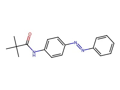 2,2-dimethyl-N-(4-phenyldiazenylphenyl)propanamide structure