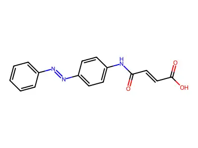 (2Z)-3-({4-[(1E)-2-phenyldiazen-1-yl]phenyl}carbamoyl)prop-2-enoic acid structure