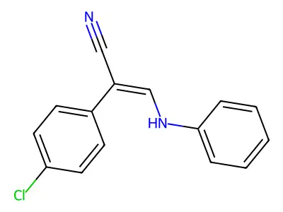 3-Anilino-2-(4-chlorophenyl)prop-2-enenitrile structure