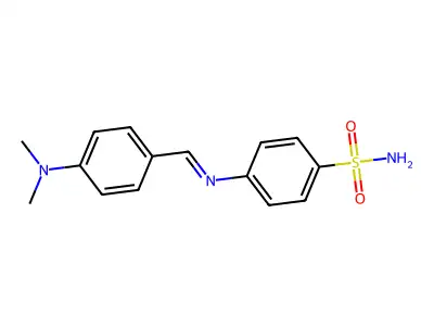 4-((4-(Dimethylamino)benzylidene)amino)benzenesulfonamide structure