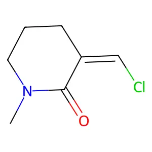 (3E)-3-(chloromethylidene)-1-methylpiperidin-2-one structure