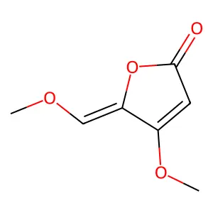 2(5H)-Furanone, 4-methoxy-5-(methoxymethylene)-, (Z)- structure