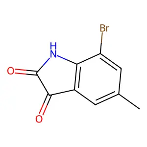 7-bromo-5-methyl-2,3-dihydro-1H-indole-2,3-dione structure