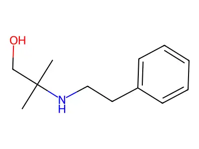 2-Methyl-2-[(2-phenylethyl)amino]propan-1-ol structure