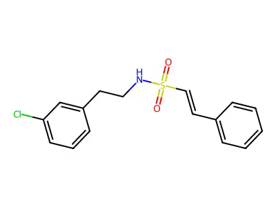 N-[2-(3-chlorophenyl)ethyl]-2-phenylethene-1-sulfonamide structure