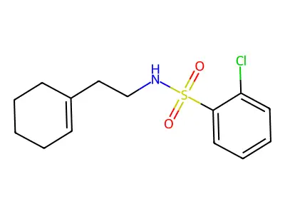 2-chloro-N-[2-(cyclohexen-1-yl)ethyl]benzenesulfonamide structure