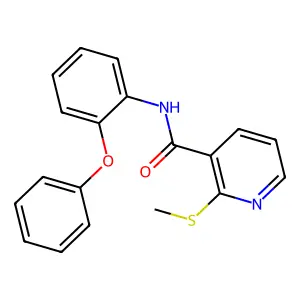 2-(methylsulfanyl)-N-(2-phenoxyphenyl)pyridine-3-carboxamide structure