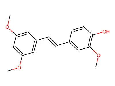 4-[(E)-2-(3,5-dimethoxyphenyl)ethenyl]-2-methoxy-phenol structure