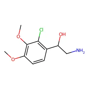 2-Amino-1-(2-chloro-3,4-dimethoxyphenyl)ethan-1-ol structure