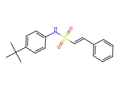 N-(4-tert-butylphenyl)-2-phenylethene-1-sulfonamide structure