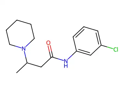 N-(3-Chlorophenyl)-3-(piperidin-1-yl)butanimidic acid structure