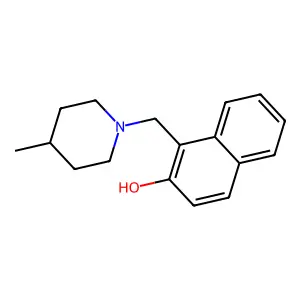 1-[(4-Methylpiperidin-1-yl)methyl]naphthalen-2-ol structure