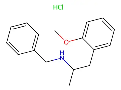 N-Benzyl-1-(2-methoxyphenyl)propan-2-amine--hydrogen chloride (1/1) structure
