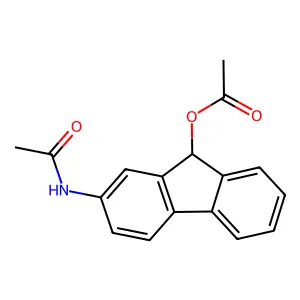 2-Acetamido-9-fluorenyl acetate structure