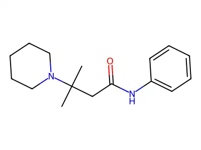 1-Piperidinepropionanilide, beta,beta-dimethyl- structure
