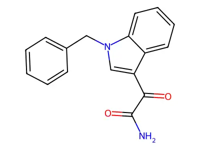 2-(1-benzyl-1H-indol-3-yl)-2-oxoacetamide structure