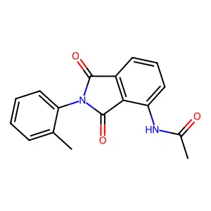 N-[2-(2-methylphenyl)-1,3-dioxoisoindol-4-yl]acetamide structure