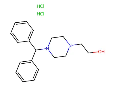4-(Diphenylmethyl)-1-piperazineethanol structure