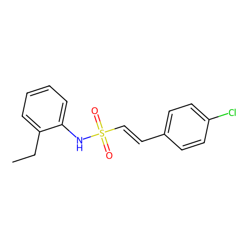2-(4-chlorophenyl)-N-(2-ethylphenyl)ethene-1-sulfonamide structure