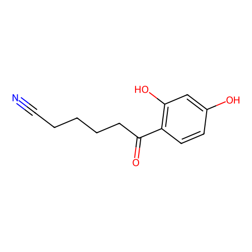 6-(2,4-Dihydroxyphenyl)-6-oxohexanenitrile structure