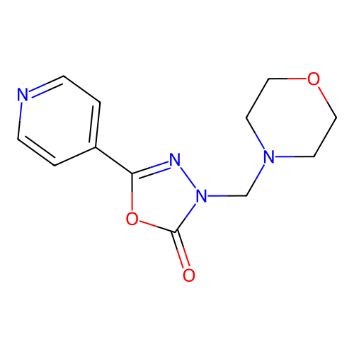 1,3,4-Oxadiazol-2(3H)-one, 3-(4-morpholinylmethyl)-5-(4-pyridinyl)- structure